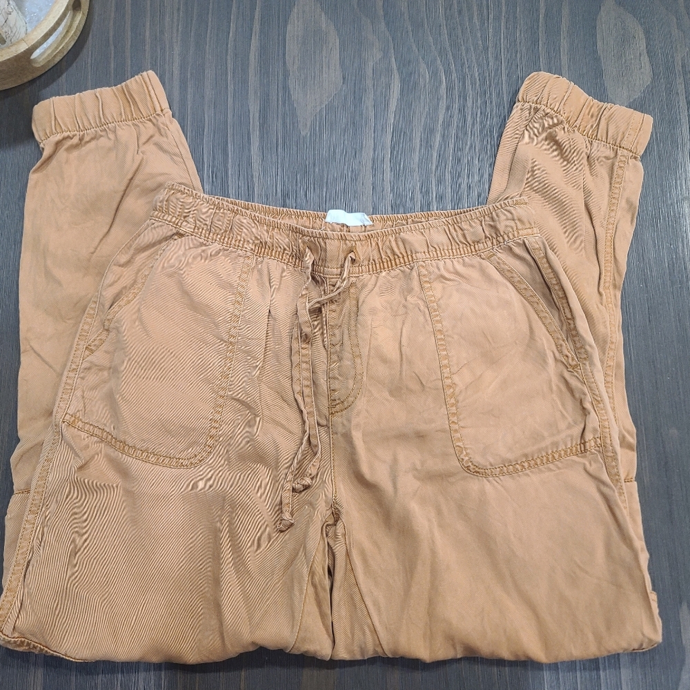 C&C California Light Brown Drawstring Cargo Trousers